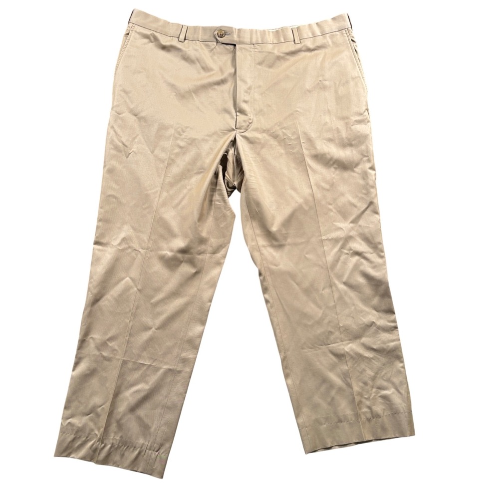 Jos A Bank Reserve Dress Pants Mens 40x25 Tan Reda Super 150s Wool Italy